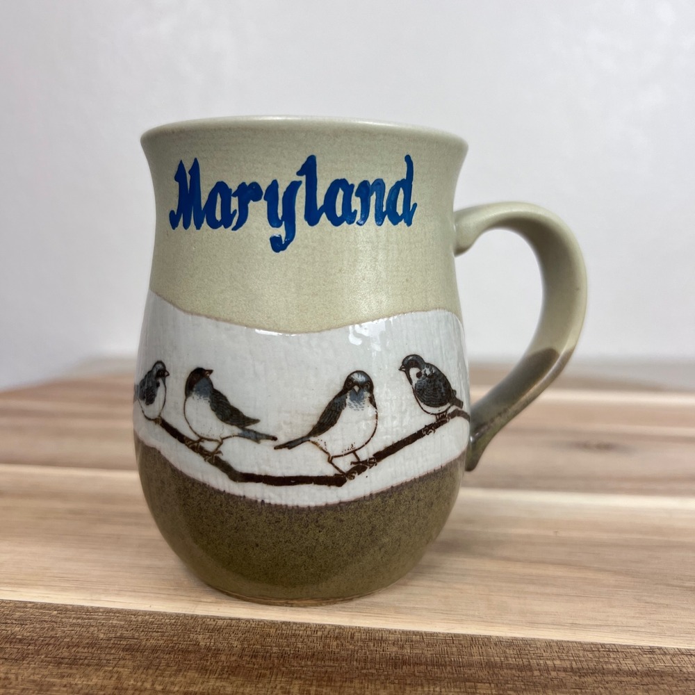 Vintage Otagiri Japan Maryland Mug Coffee Cup Ceramic Birds Nature Souvenir
